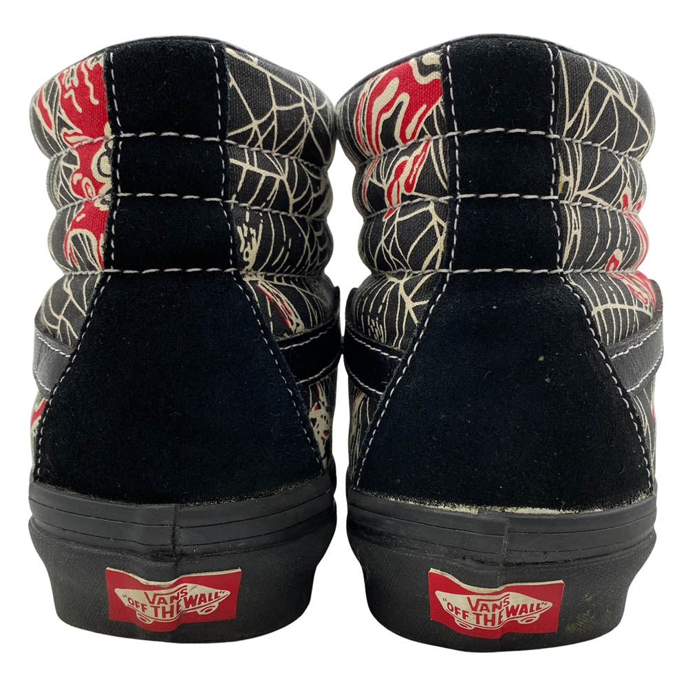 VANS バンズ 721278 SK8-HI 38DX スカルスパイダー スケハイ スケート ハイカット スニーカー ブラック系 24.5cm【中古】