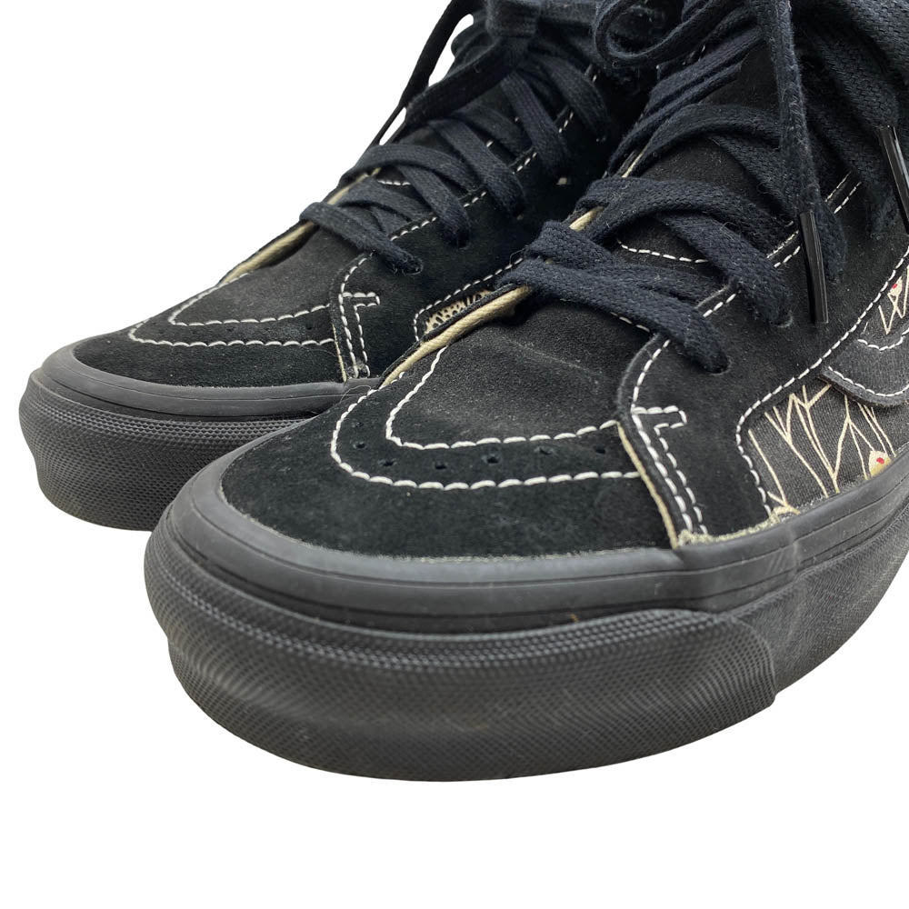 VANS バンズ 721278 SK8-HI 38DX スカルスパイダー スケハイ スケート ハイカット スニーカー ブラック系 24.5cm【中古】