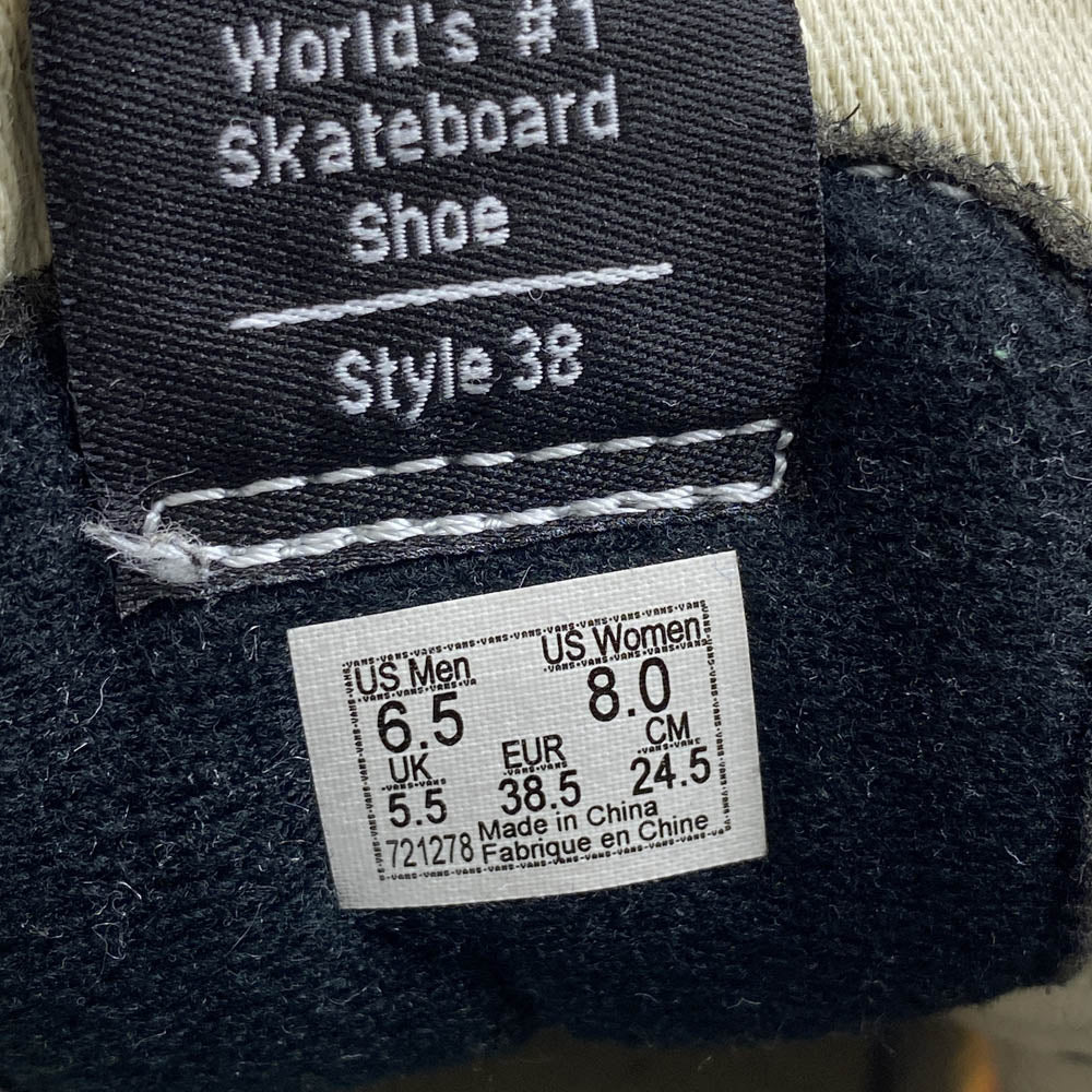 VANS バンズ 721278 SK8-HI 38DX スカルスパイダー スケハイ スケート ハイカット スニーカー ブラック系 24.5cm【中古】