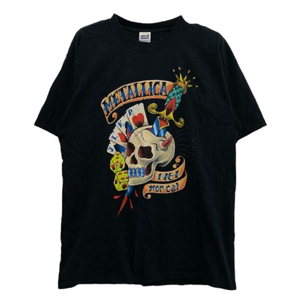 アンビル 00s METALLICA nor cal メタリカ 半袖 バンド Ｔシャツ ブラック系 XL【中古】