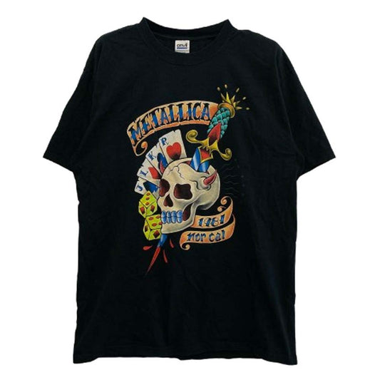 アンビル 00s METALLICA nor cal メタリカ 半袖 バンド Ｔシャツ ブラック系 XL【中古】