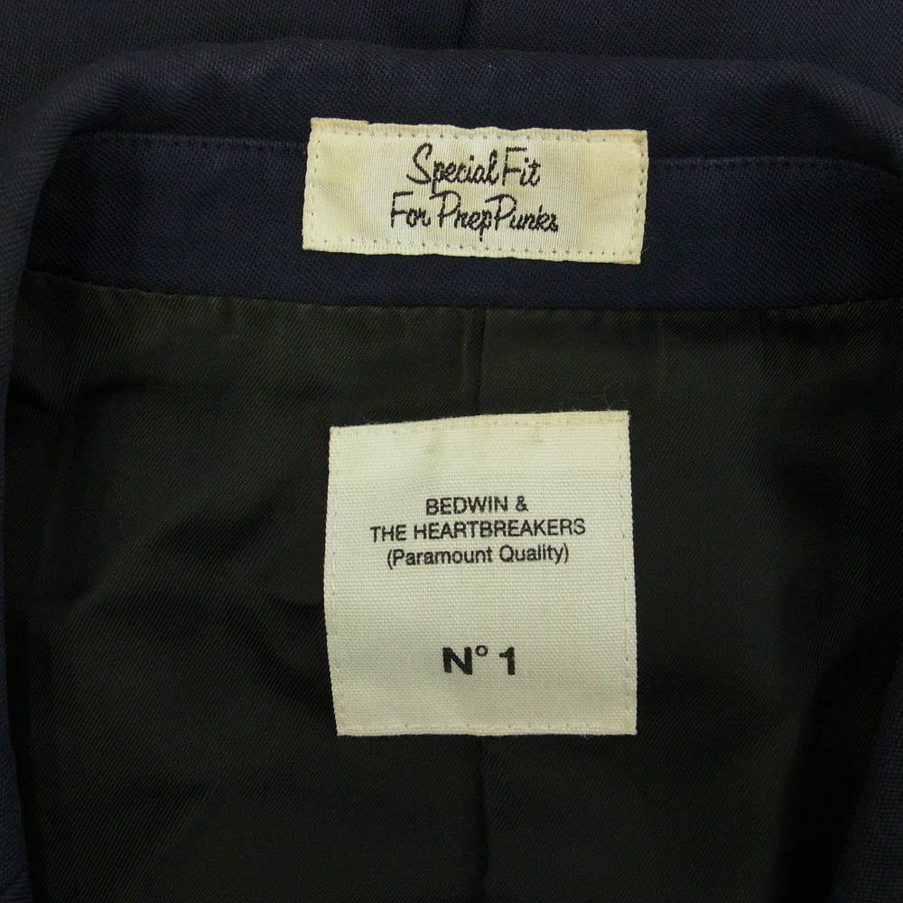 BEDWIN & THE HEARTBREAKERS ベドウィンアンドザハートブレイカーズ 3B テーラード ジャケット ネイビー系【中古】