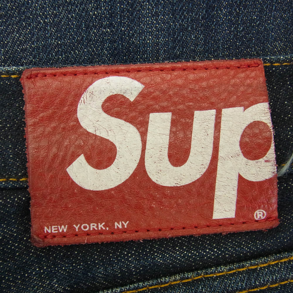 Supreme シュプリーム ストレート セルビッジ デニム パンツ インディゴブルー系 34【中古】