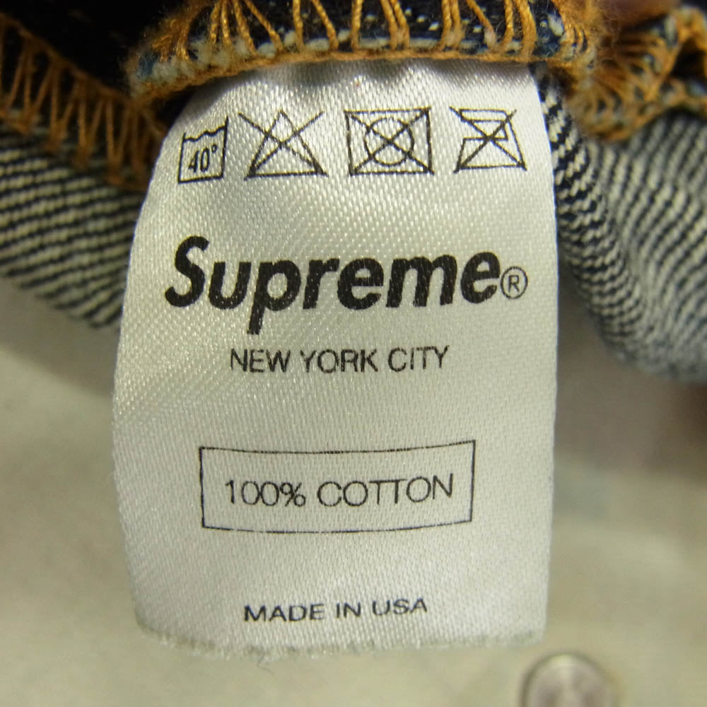 Supreme シュプリーム ストレート セルビッジ デニム パンツ インディゴブルー系 34【中古】