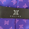 CELINE セリーヌ シルク100％トリオンフ柄 ネクタイ パープル系【中古】