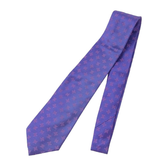 CELINE セリーヌ シルク100％トリオンフ柄 ネクタイ パープル系【中古】