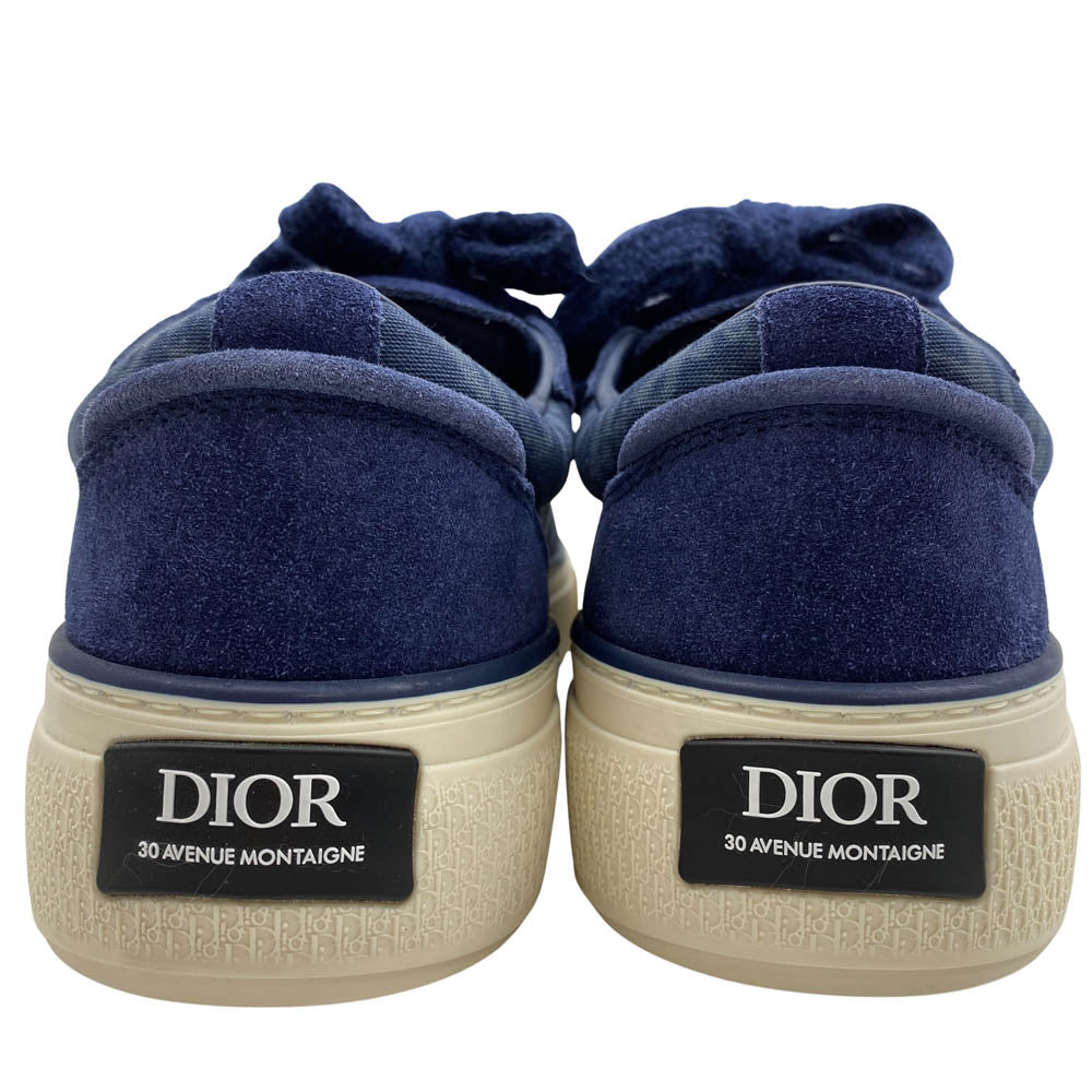 Christian Dior クリスチャンディオール 3SN303ZWZ56540 B33 LT DO DENIM TEARS デニムティアーズ オブリーク ローカット スエード スニーカー ネイビー系 40【極上美品】【中古】