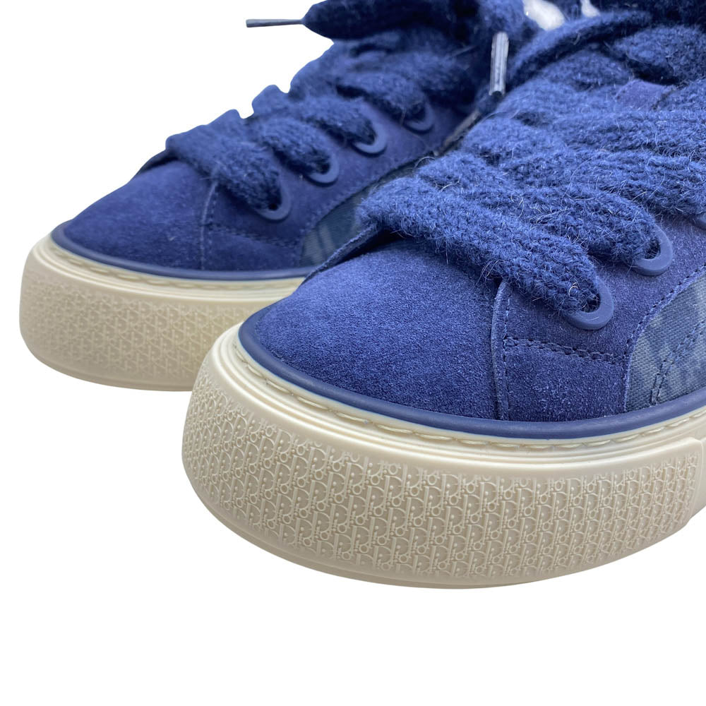 Christian Dior クリスチャンディオール 3SN303ZWZ56540 B33 LT DO DENIM TEARS デニムティアーズ オブリーク ローカット スエード スニーカー ネイビー系 40【極上美品】【中古】