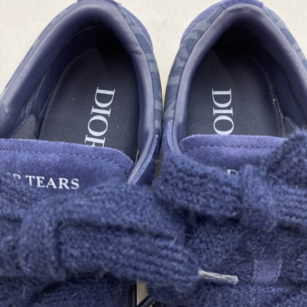 Christian Dior クリスチャンディオール 3SN303ZWZ56540 B33 LT DO DENIM TEARS デニムティアーズ オブリーク ローカット スエード スニーカー ネイビー系 40【極上美品】【中古】