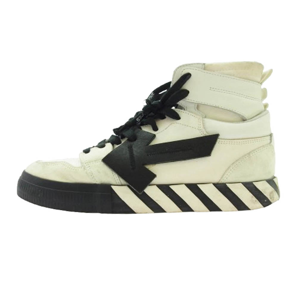 OFF-WHITE オフホワイト OMIA225F21LEA0010110 HIGH TOP VULCANIZED SNEAKERS ホワイト系 43【中古】