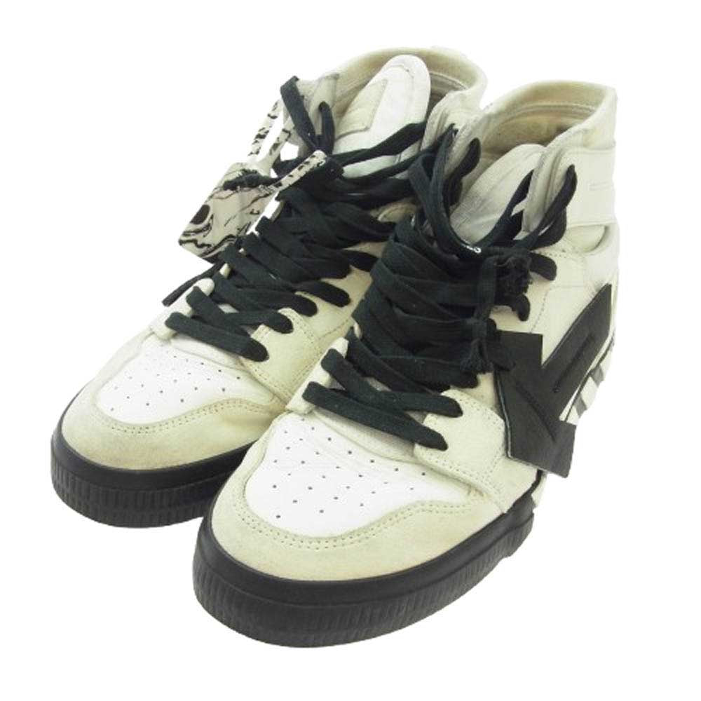 OFF-WHITE オフホワイト OMIA225F21LEA0010110 HIGH TOP VULCANIZED SNEAKERS ホワイト系 43【中古】