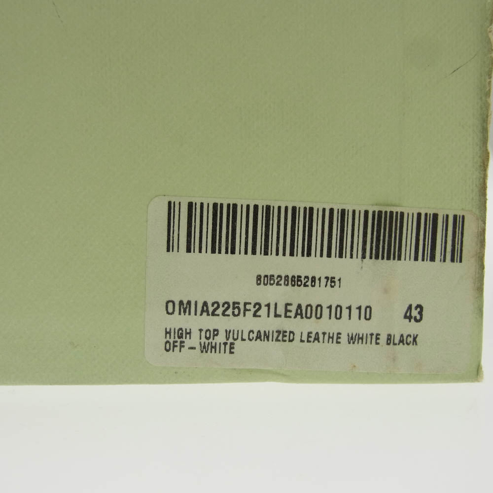 OFF-WHITE オフホワイト OMIA225F21LEA0010110 HIGH TOP VULCANIZED SNEAKERS ホワイト系 43【中古】