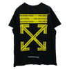OFF-WHITE オフホワイト OMAA002S181850061060 FIRETAPE S/S TEE テープロゴ アロー 半袖 Tシャツ ブラック系 XXS【中古】