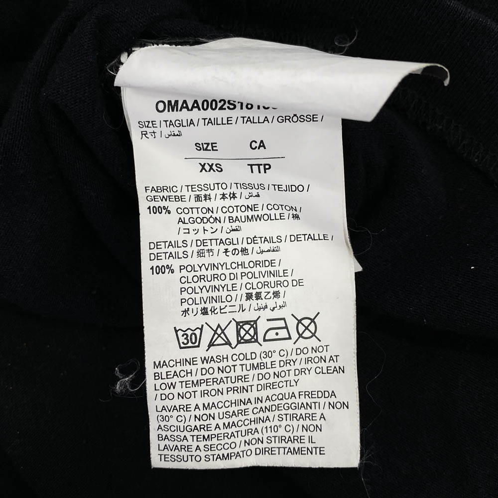 OFF-WHITE オフホワイト OMAA002S181850061060 FIRETAPE S/S TEE テープロゴ アロー 半袖 Tシャツ ブラック系 XXS【中古】