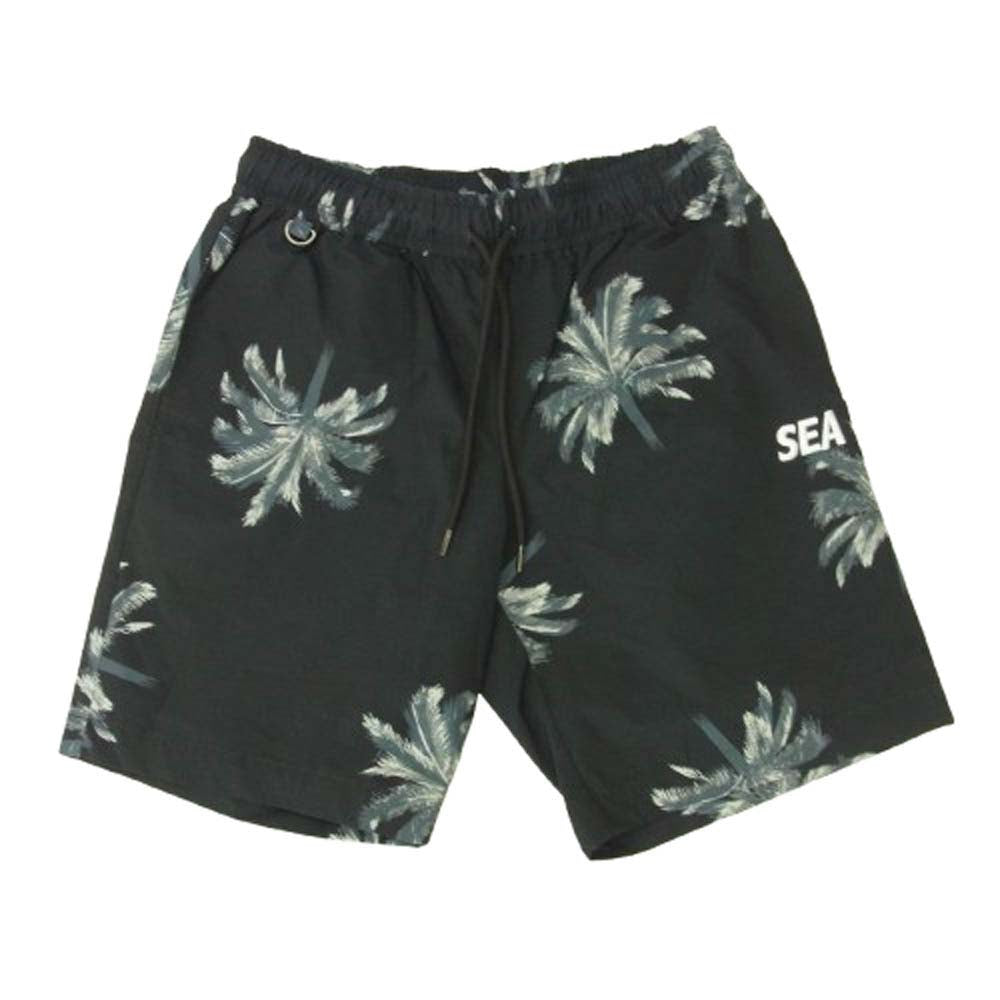 WIND AND SEA ウィンダンシー 23SS Palm Tree SHORT パーム ツリー ショーツ ヤシの木柄 ハーフパンツ ブラック系 M ブラック系 M【中古】
