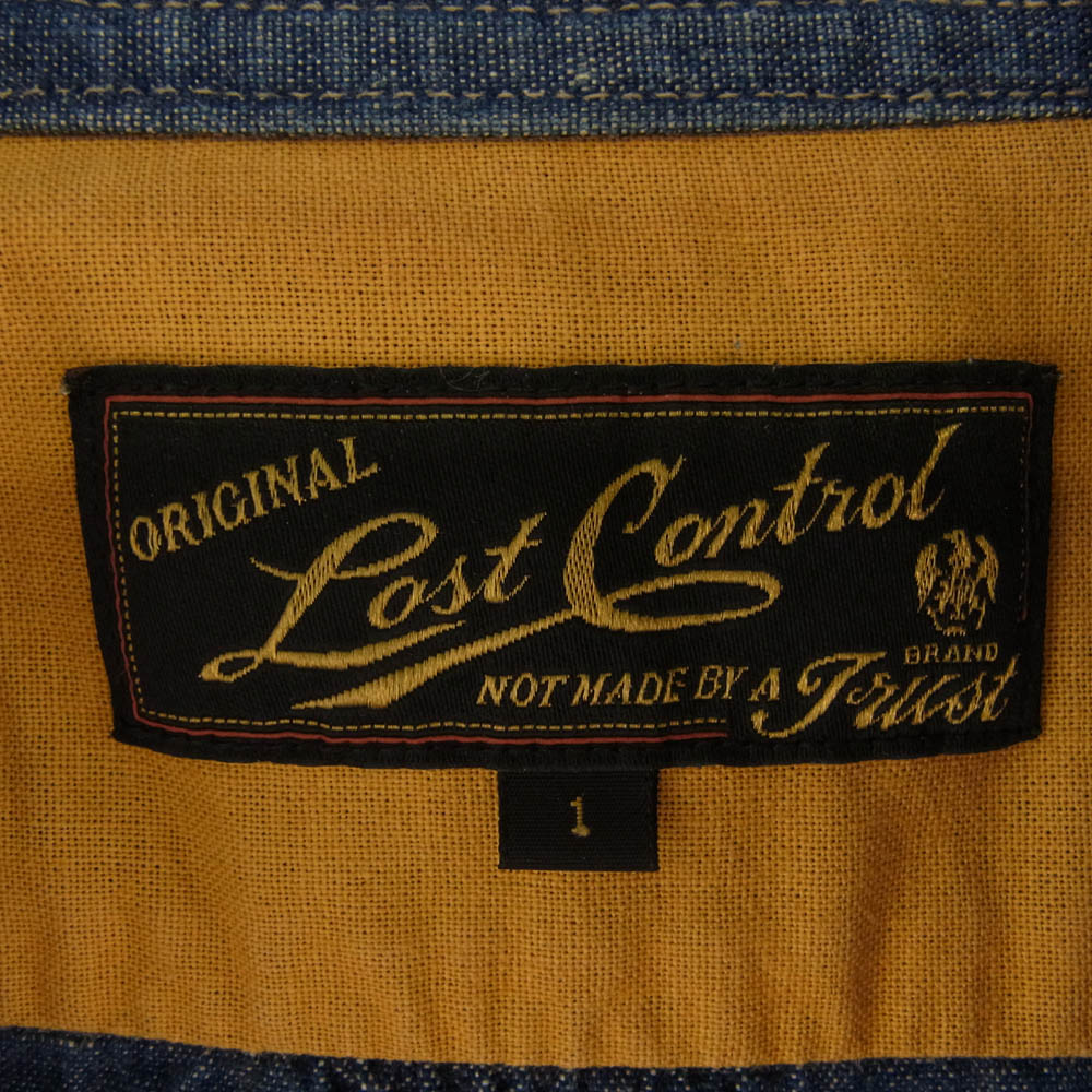 LOST CONTROL ロストコントロール シャンブレー ワーク シャツ インディゴブルー系 1【中古】