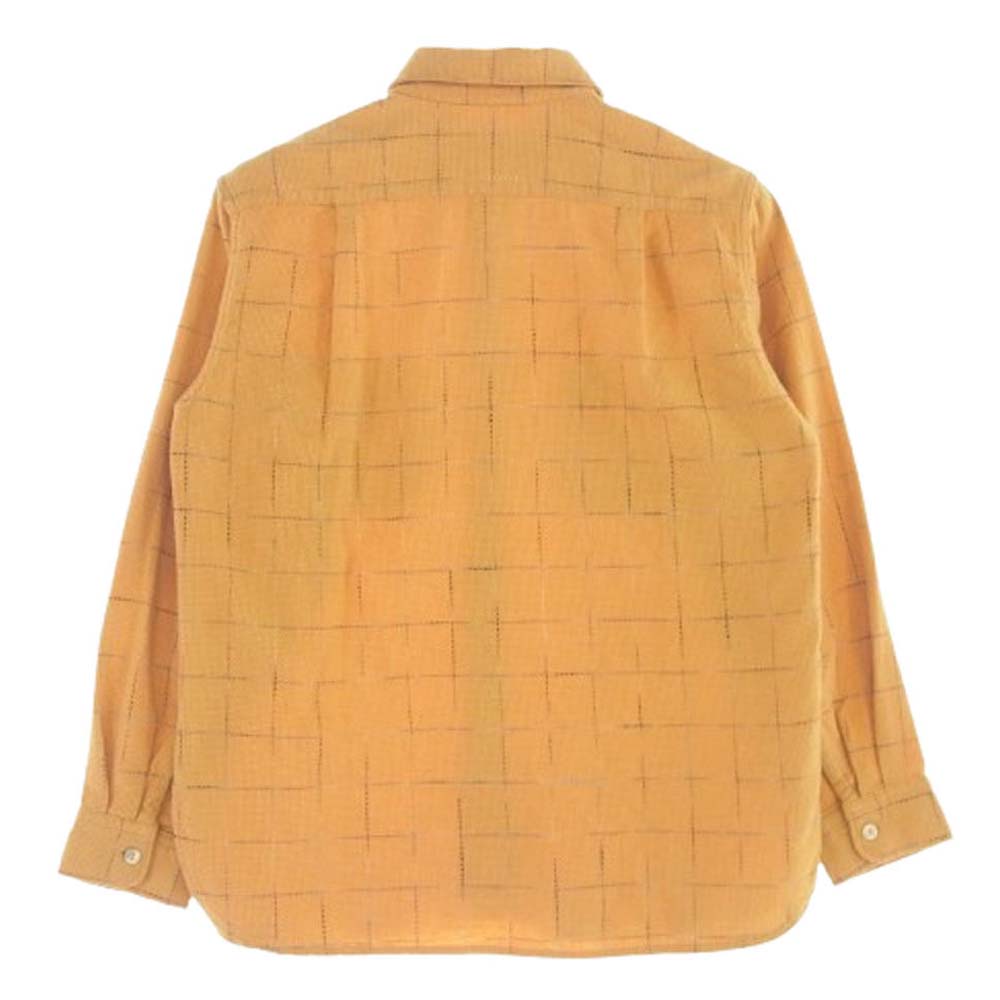 SUGAR CANE シュガーケーン 521-M21465 UNION MADE 長袖 チェック シャツ イエロー系 38【中古】