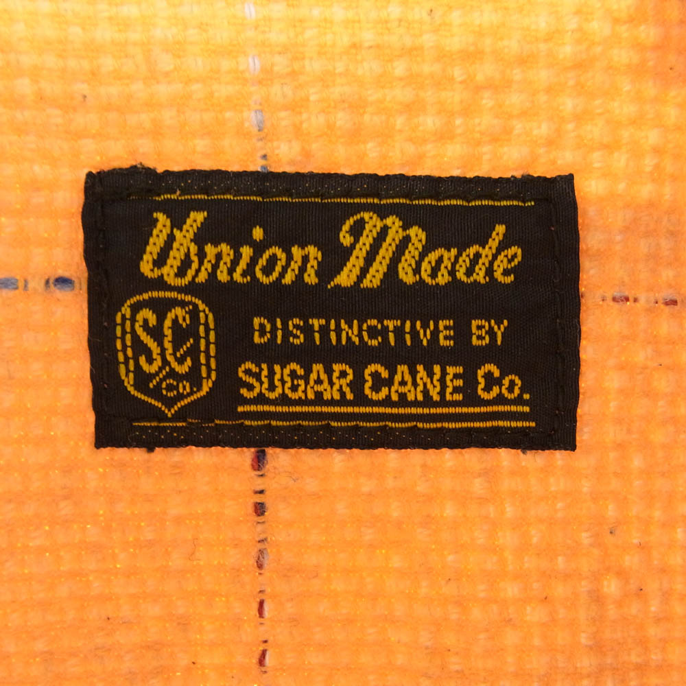SUGAR CANE シュガーケーン 521-M21465 UNION MADE 長袖 チェック シャツ イエロー系 38【中古】