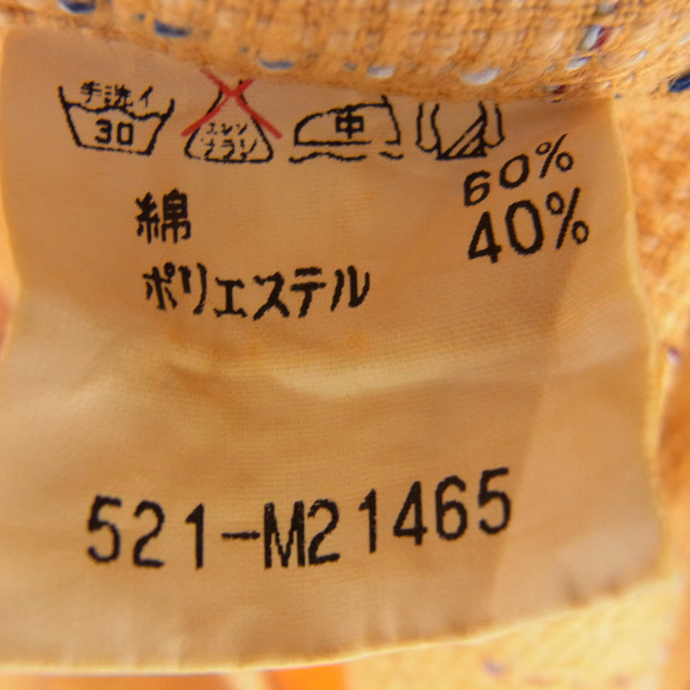 SUGAR CANE シュガーケーン 521-M21465 UNION MADE 長袖 チェック シャツ イエロー系 38【中古】