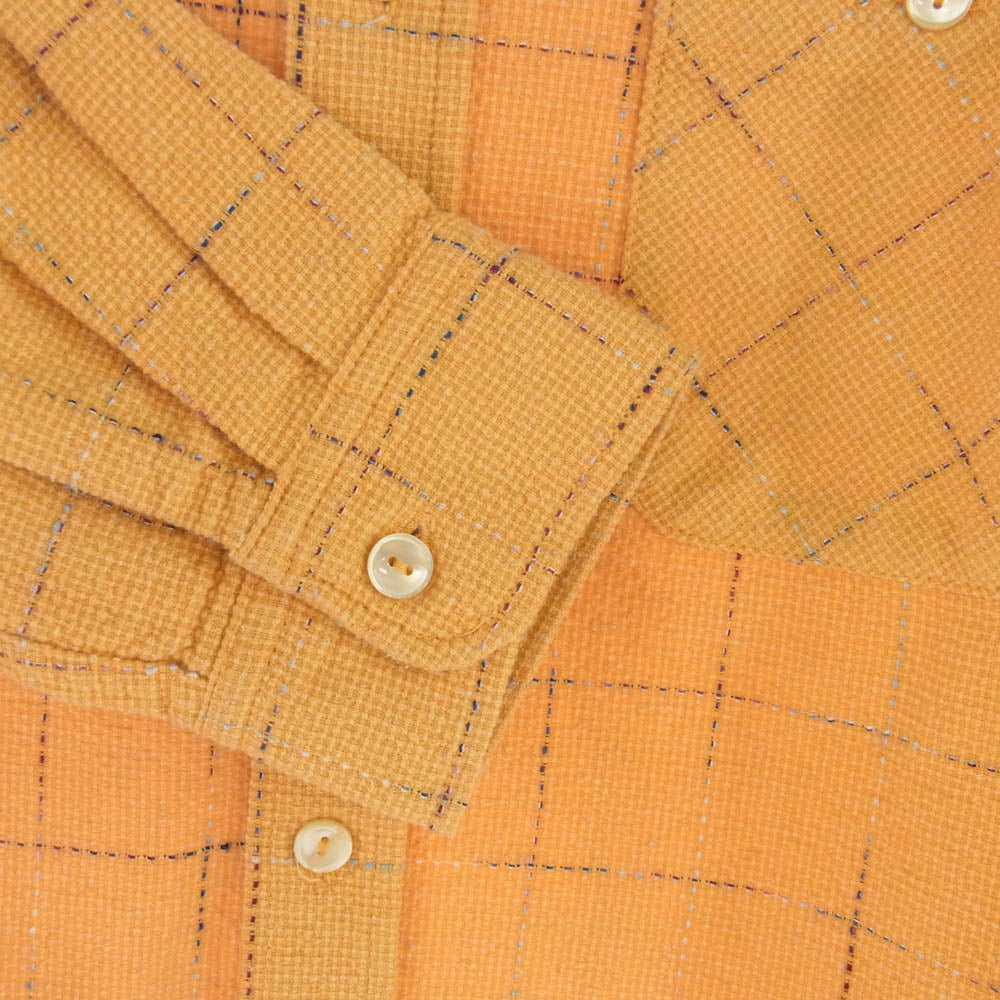 SUGAR CANE シュガーケーン 521-M21465 UNION MADE 長袖 チェック シャツ イエロー系 38【中古】