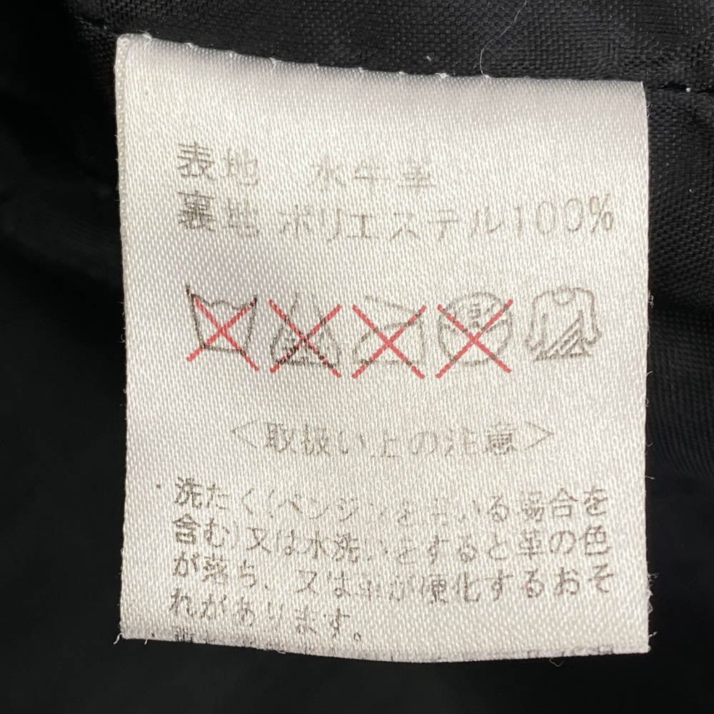 カウンターアクション 水牛革 レザー パンツ ブラック系 M【中古】