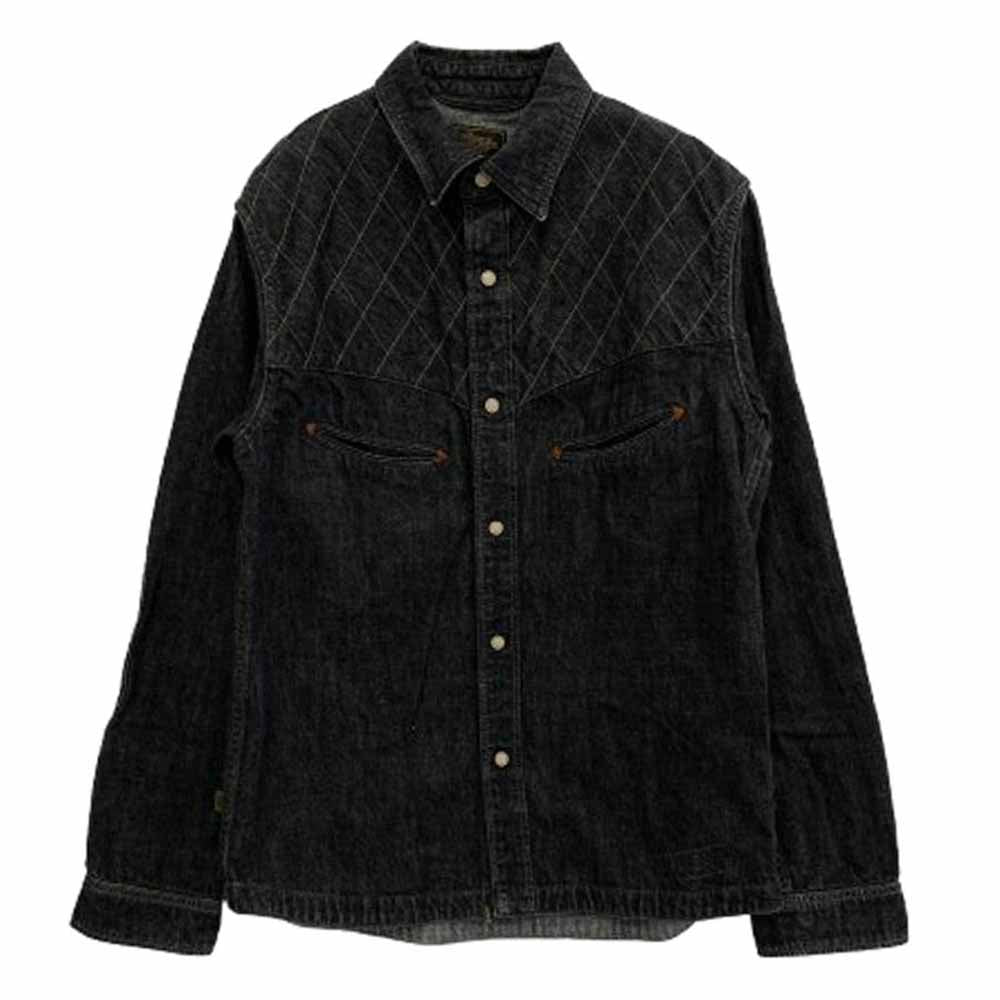 GERUGA ゲルガ GR-S-91 QUILTING HEAVY WESTERN SHIRTS キルト デニム ウエスタン シャツ ブラック系 2【中古】