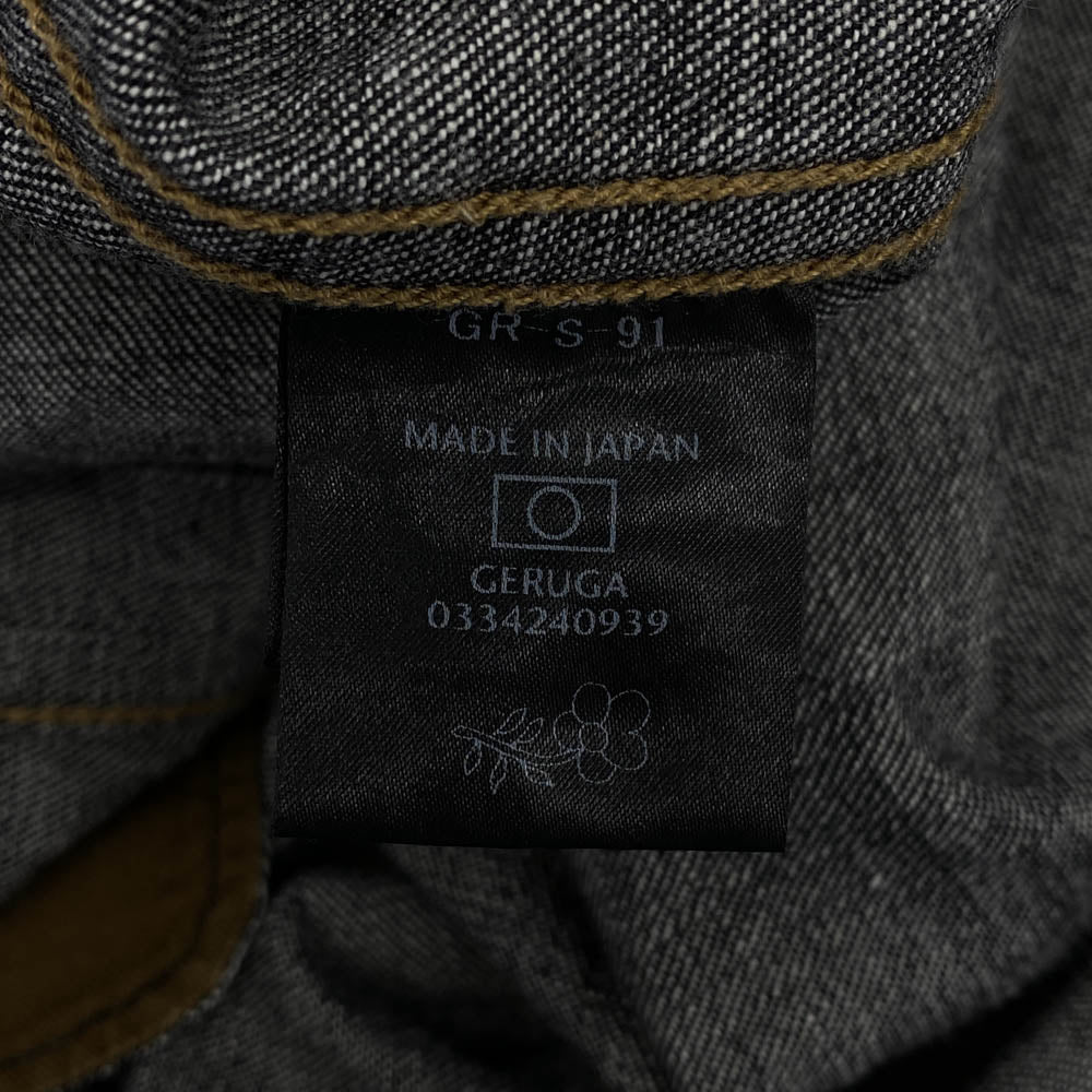 GERUGA ゲルガ GR-S-91 QUILTING HEAVY WESTERN SHIRTS キルト デニム ウエスタン シャツ ブラック系 2【中古】