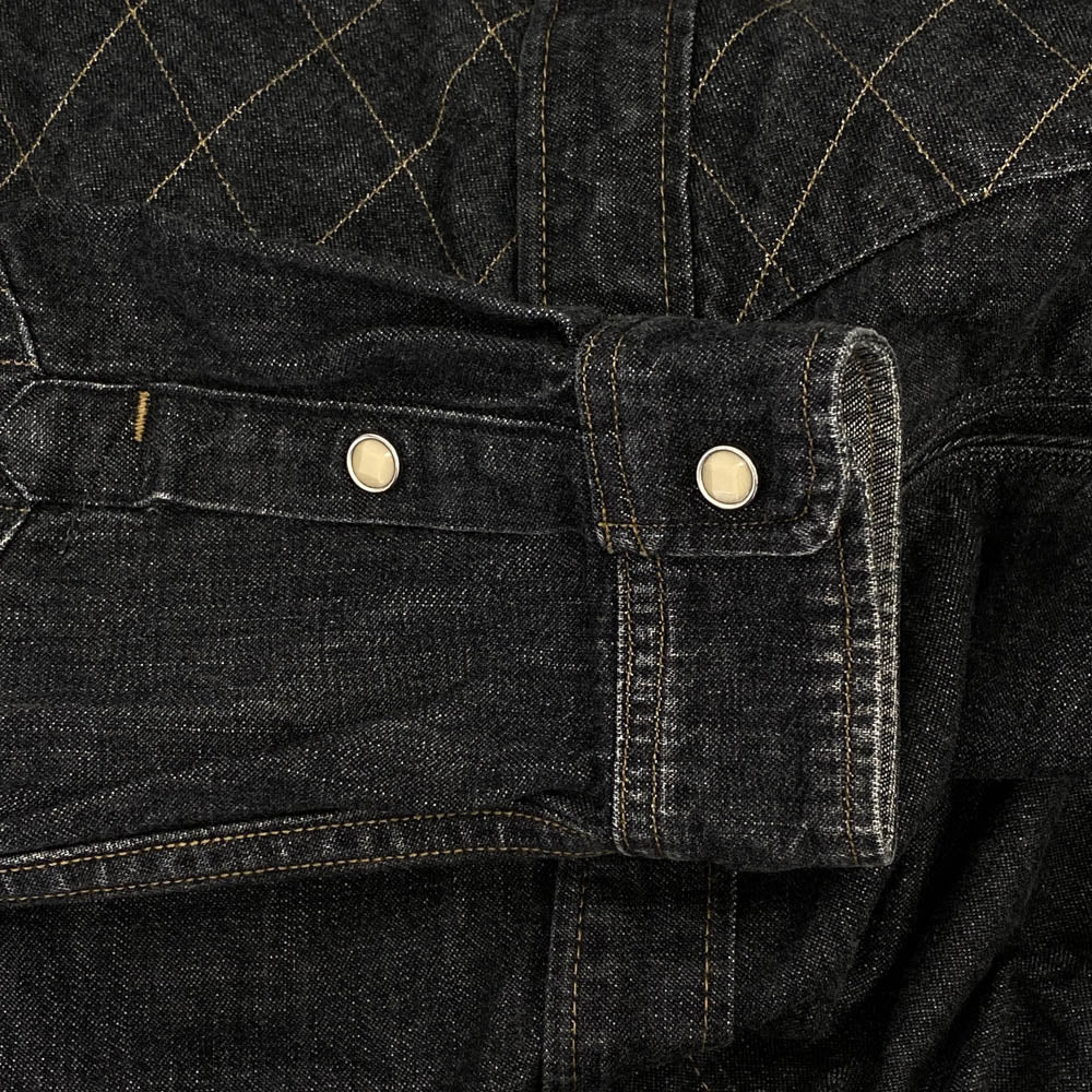 GERUGA ゲルガ GR-S-91 QUILTING HEAVY WESTERN SHIRTS キルト デニム ウエスタン シャツ ブラック系 2【中古】