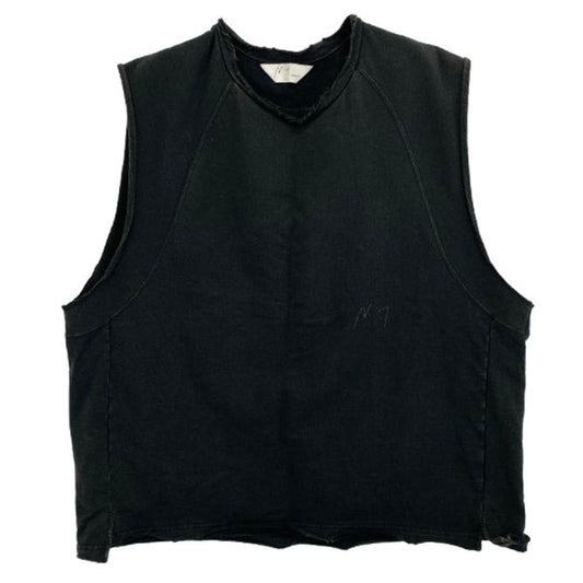 ANCELLM アンセルム ANC-CT86 SLEEVELESS AGING T-SHIRT BLACK ノースリーブ スウェット ベスト ブラック系 2【中古】
