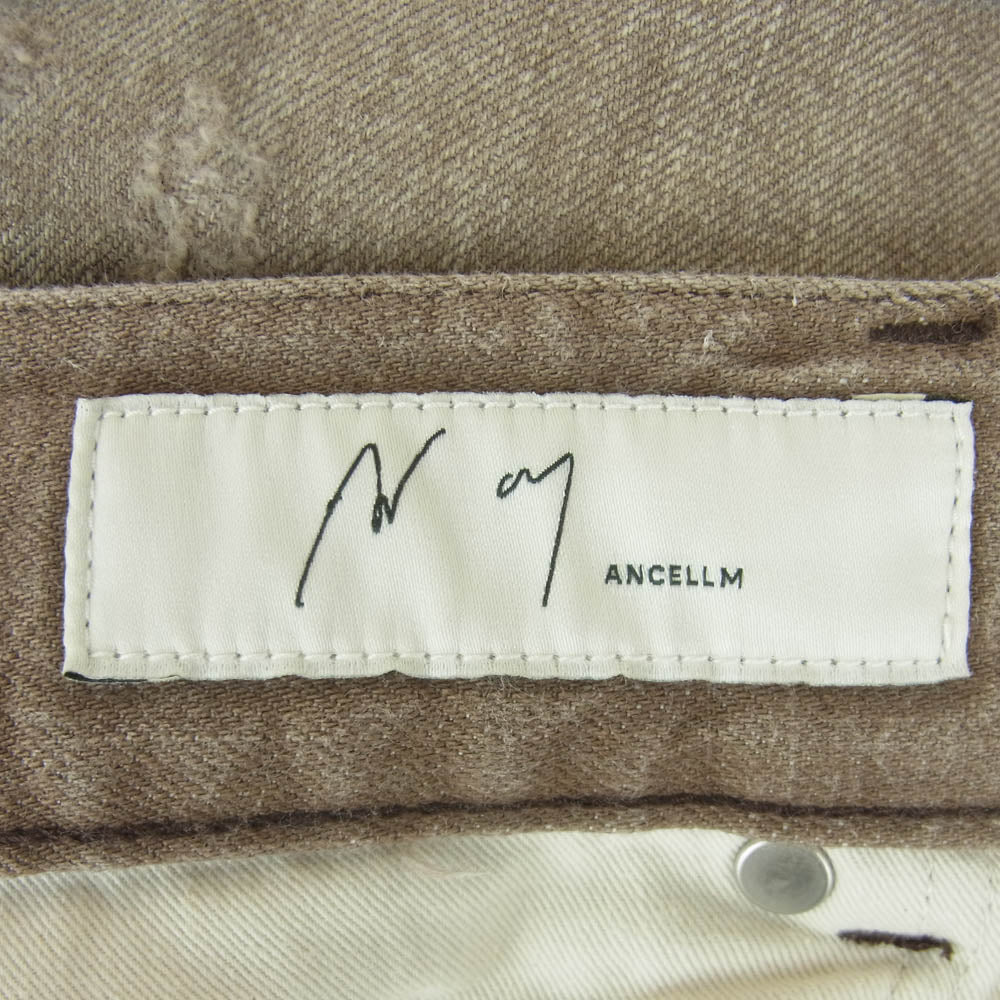 ANCELLM アンセルム 24AW ANC-PT57-B P/TAPERED 5P DENIM PANTS テーパード デニム パンツ グレイッシュブラウン系 2【中古】