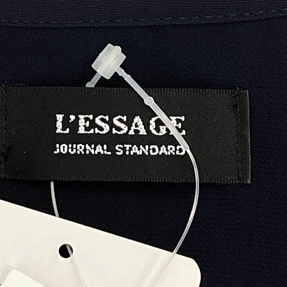 JOURNAL STANDARD ジャーナルスタンダード 16-051-370-0510 L'essage レサージュ 半袖 ブラウス ネイビー系 F【美品】【中古】