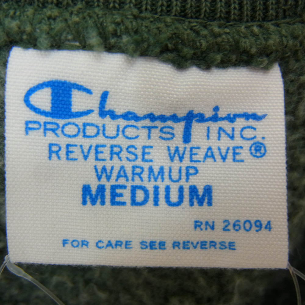 FRAMeWORK フレームワーク Champion チャンピオン 別注 REVERS WEAVE リバースウィーブ クルーネック スウェット トレーナー グリーン系 M【中古】