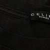 CELINE セリーヌ Triomphe Logo T-Shirts HOMME オム 日本製 トリオンフ刺繍 半袖 Tシャツ ブラック系 M【中古】