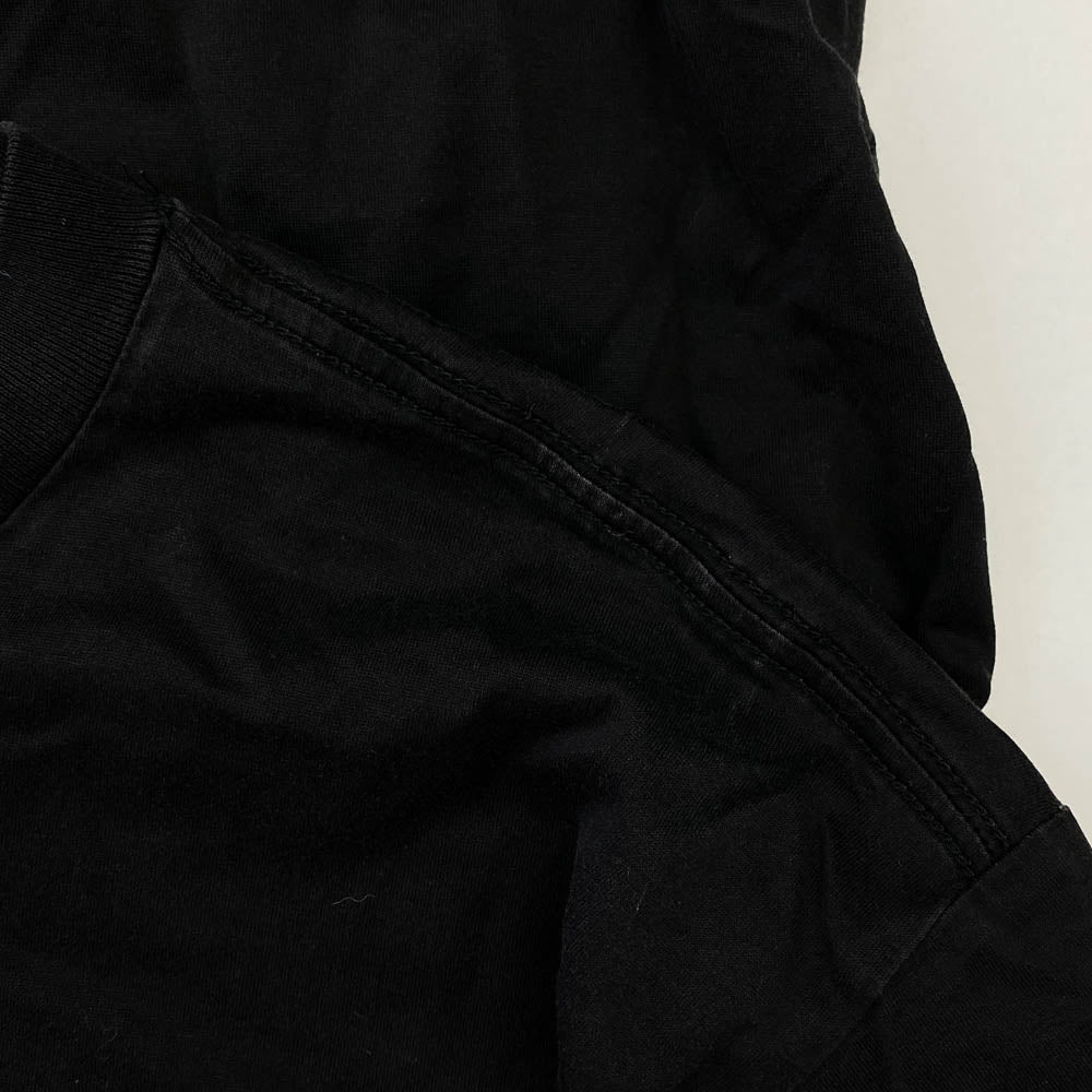 CELINE セリーヌ Triomphe Logo T-Shirts HOMME オム 日本製 トリオンフ刺繍 半袖 Tシャツ ブラック系 M【中古】