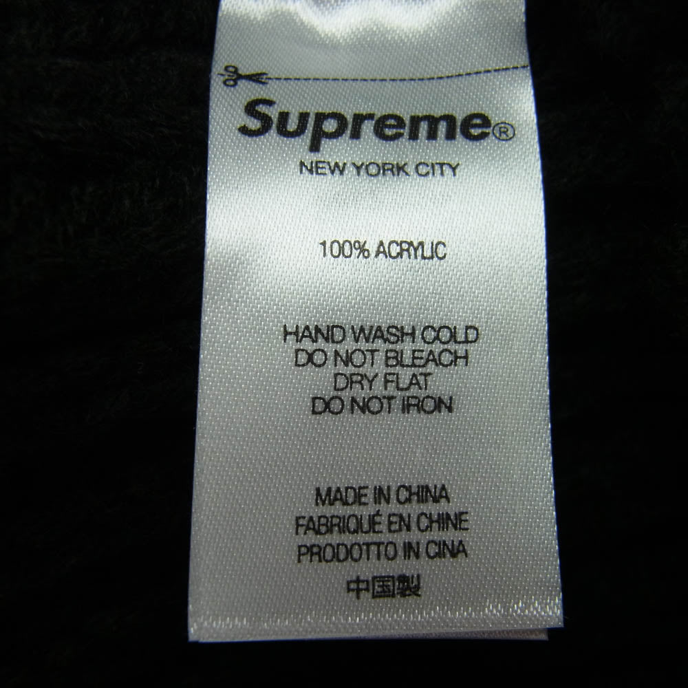 Supreme シュプリーム 23AW Classic Logo Chunky Ribbed Beanie クラシック ロゴ チャンキー リブ ビーニー ニットキャップ ブラック系【中古】