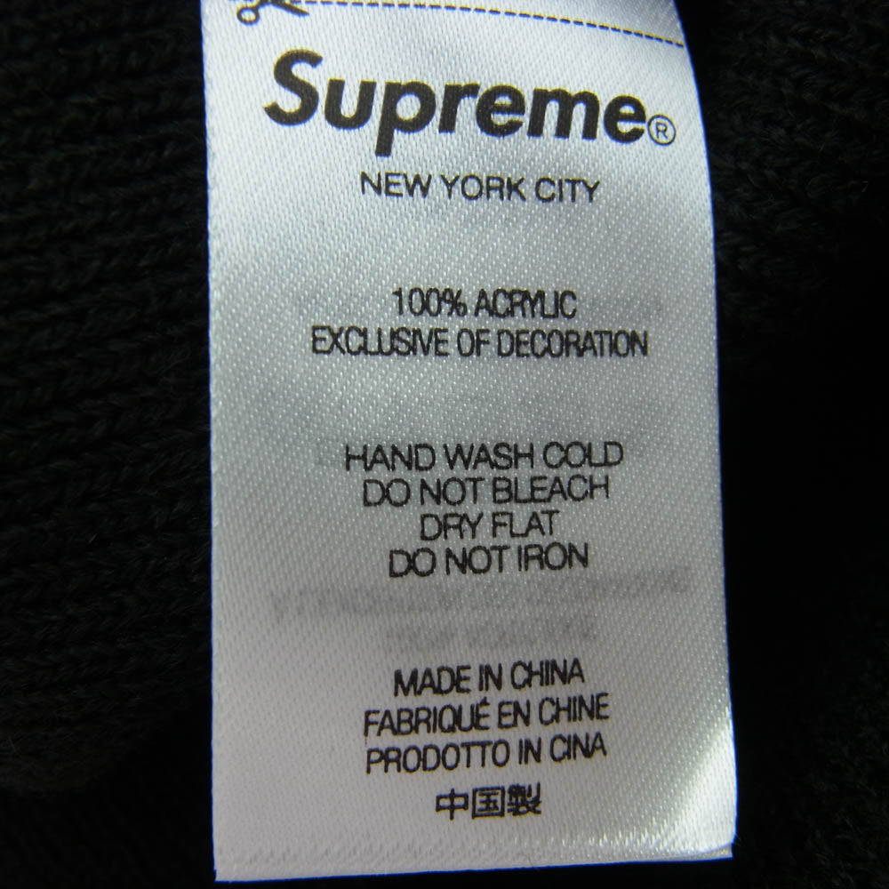 Supreme シュプリーム 23SS Motion Logo Beanie モーション ロゴ刺繍 ビーニー 帽子 ブラック系【中古】