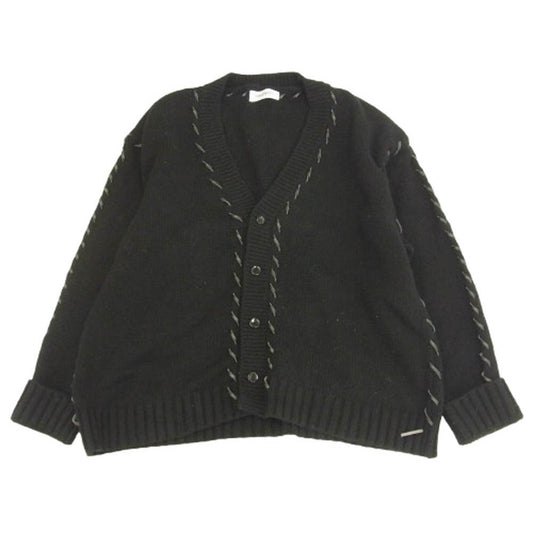 DISCOVERED ディスカバード 23AW DC-23AW-KN-02 LOOPING KNIT CARDIGAN ステッチデザイン カーディガン ブラック系 3【中古】