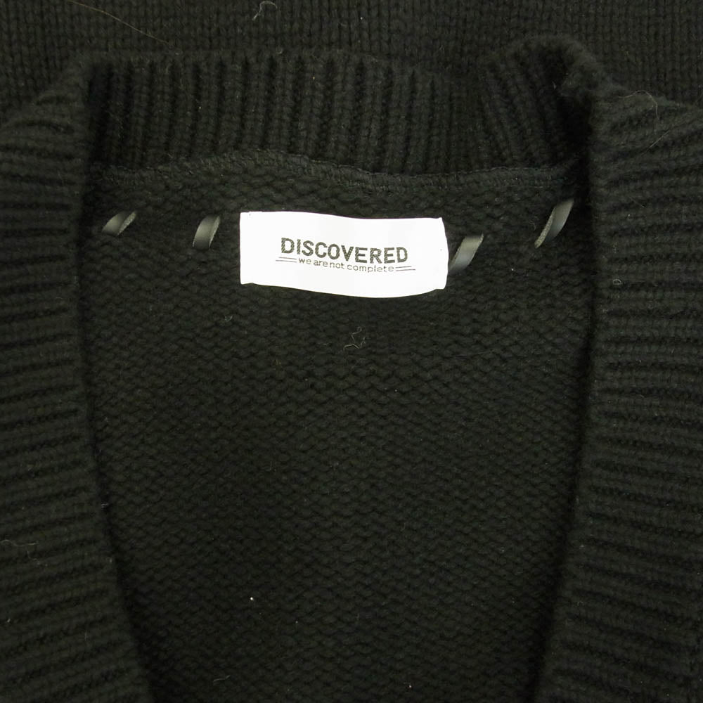 DISCOVERED ディスカバード 23AW DC-23AW-KN-02 LOOPING KNIT CARDIGAN ステッチデザイン カーディガン ブラック系 3【中古】