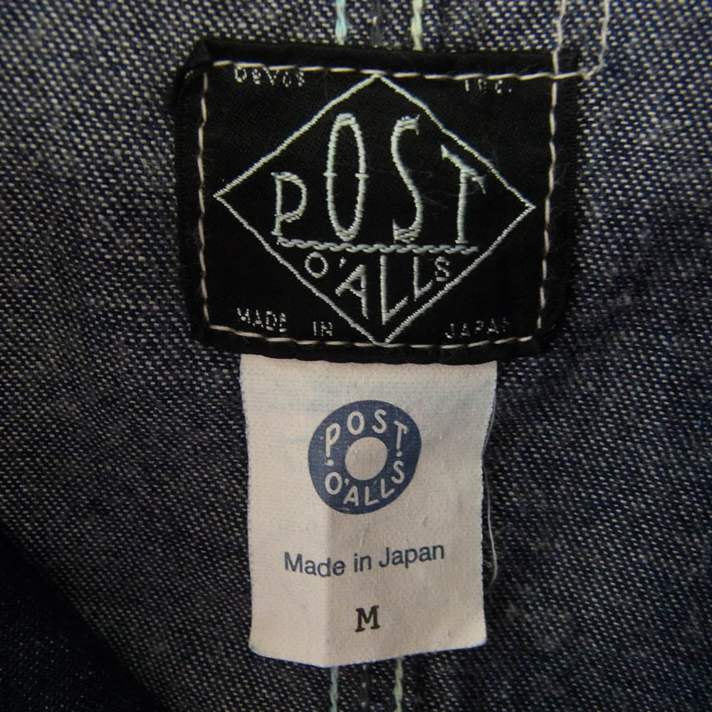 POST OVERALLS ポストオーバーオールズ 1102-8DI Engineers Jacket エンジニアーズ カバーオール デニム ジャケット インディゴブルー系 M【美品】【中古】