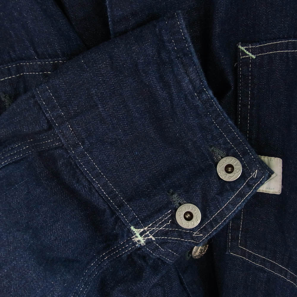 POST OVERALLS ポストオーバーオールズ 1102-8DI Engineers Jacket エンジニアーズ カバーオール デニム ジャケット インディゴブルー系 M【美品】【中古】