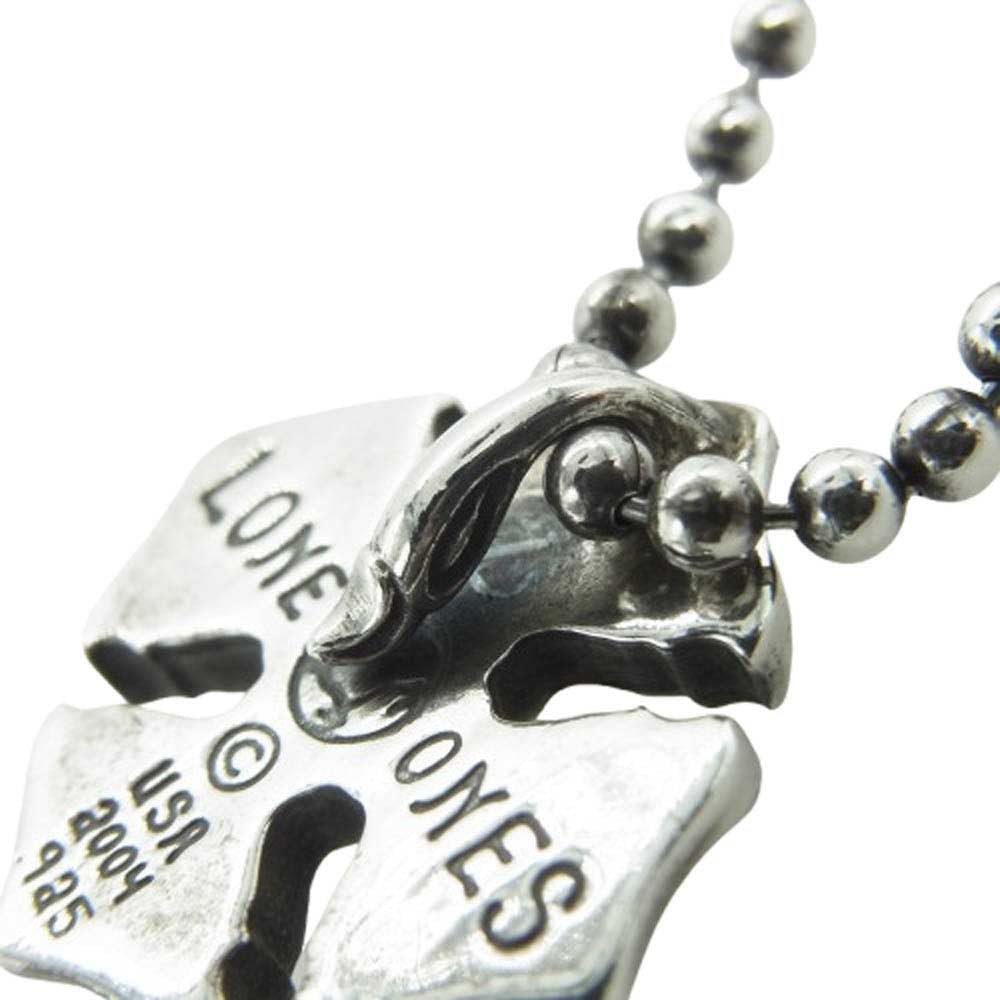 LONE ONES ロンワンズ アイアンレイヴン クロス ペンダントトップ メイティングフライト フック ボールチェーン ネックレス シルバー系【中古】