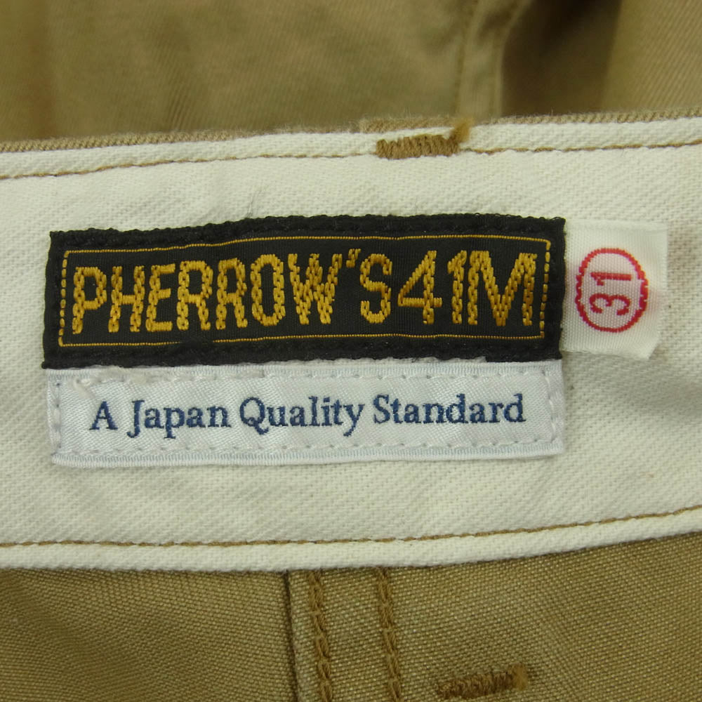 Pherrow's フェローズ M-41 アーミー トラウザーズ チノ パンツ コットン 日本製 ベージュ系 31【中古】