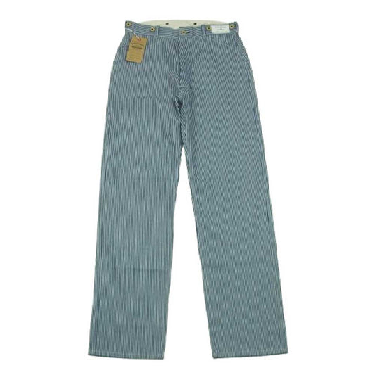 WAREHOUSE ウエアハウス Lot 1234 1920s FREE LAND WAIST OVERALL ヒッコリー ストライプ ワーク パンツ インディゴブルー系 ホワイト系 30【新古品】【未使用】【中古】