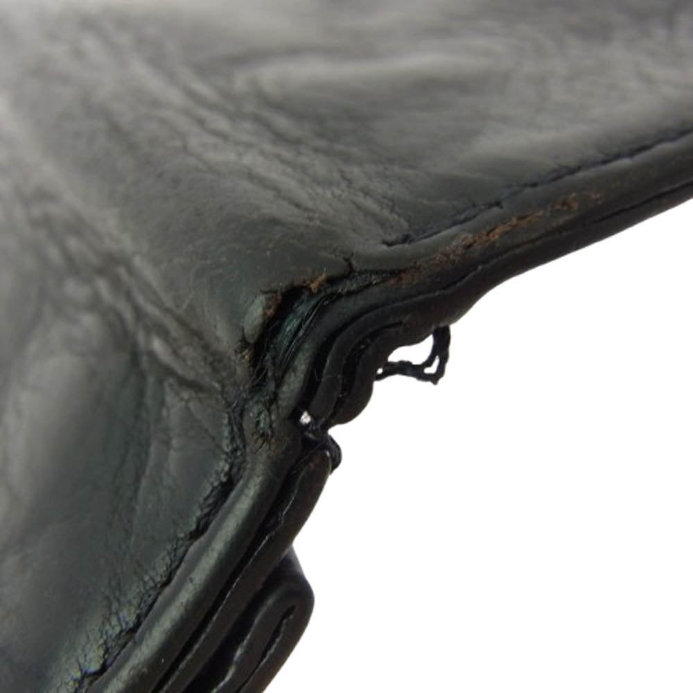 CHROME HEARTS クロムハーツ（原本無） 1ZIP クロスボールボタン 1ジップ ウォレット 財布 ブラック系【中古】