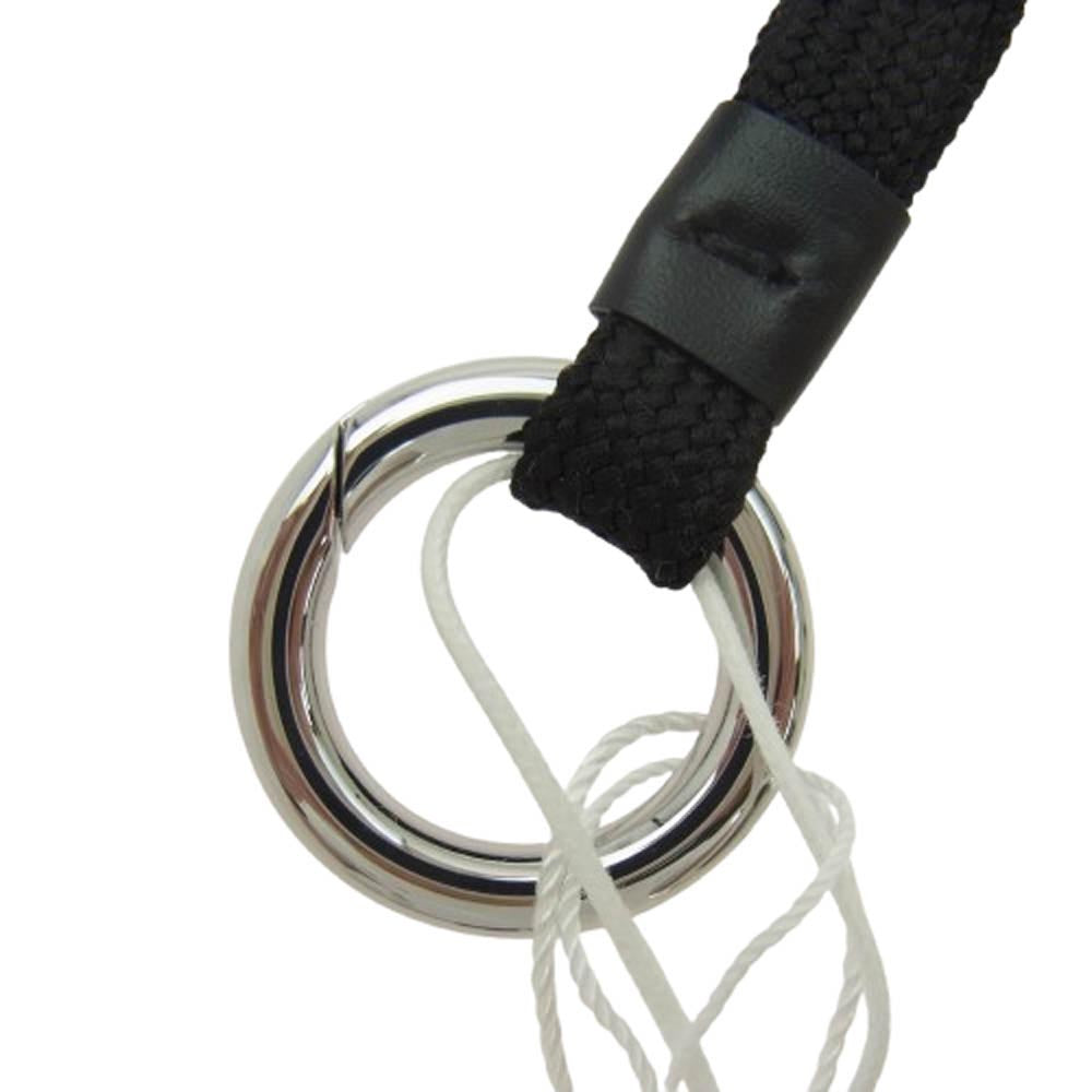 MAISON MARGIELA メゾンマルジェラ 24AW SA1UA0007 TAG KEY RING WITH LACE ネックストラップ キーホルダー キーリング ブラック系【極上美品】【中古】