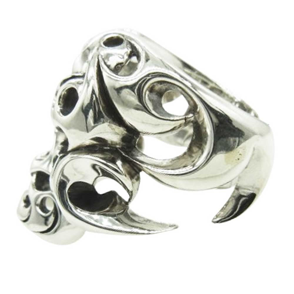 TENDERLOIN テンダーロイン 【新品仕上げ済】T-SKULL BORNEO RING ボルネオ スカル リング シルバー系 19~20号【極上美品】【中古】