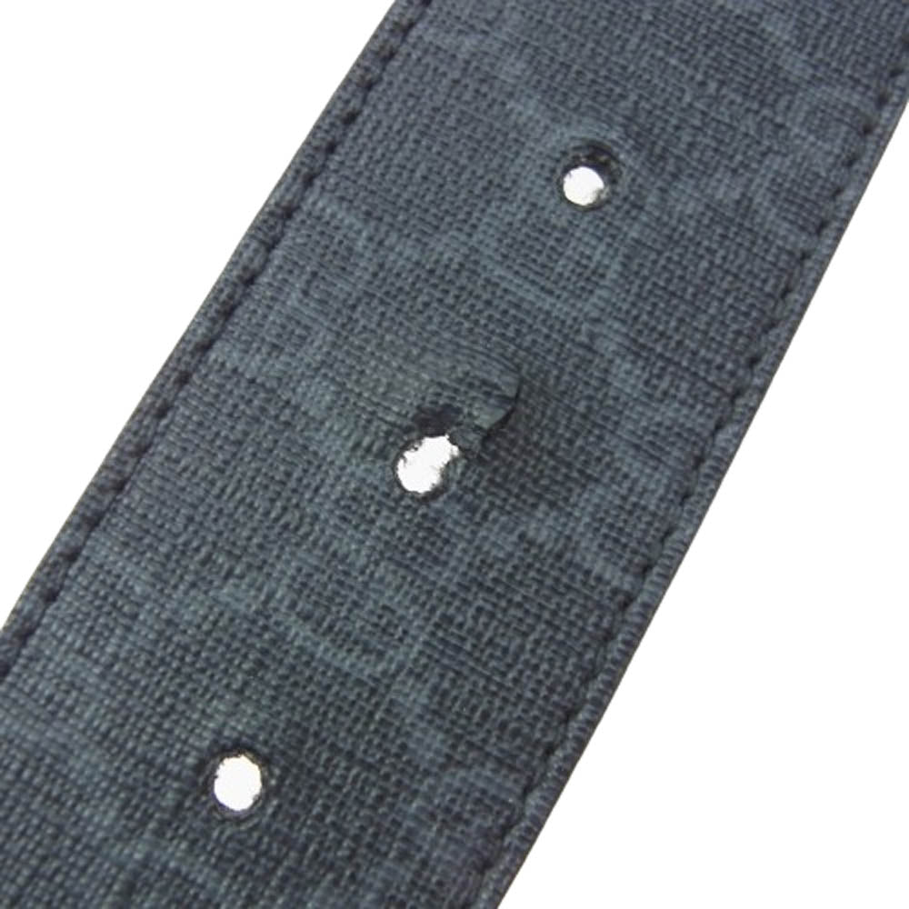 GUCCI グッチ 411924 インターロッキング Gバックル レザーベルト ブラック系【中古】