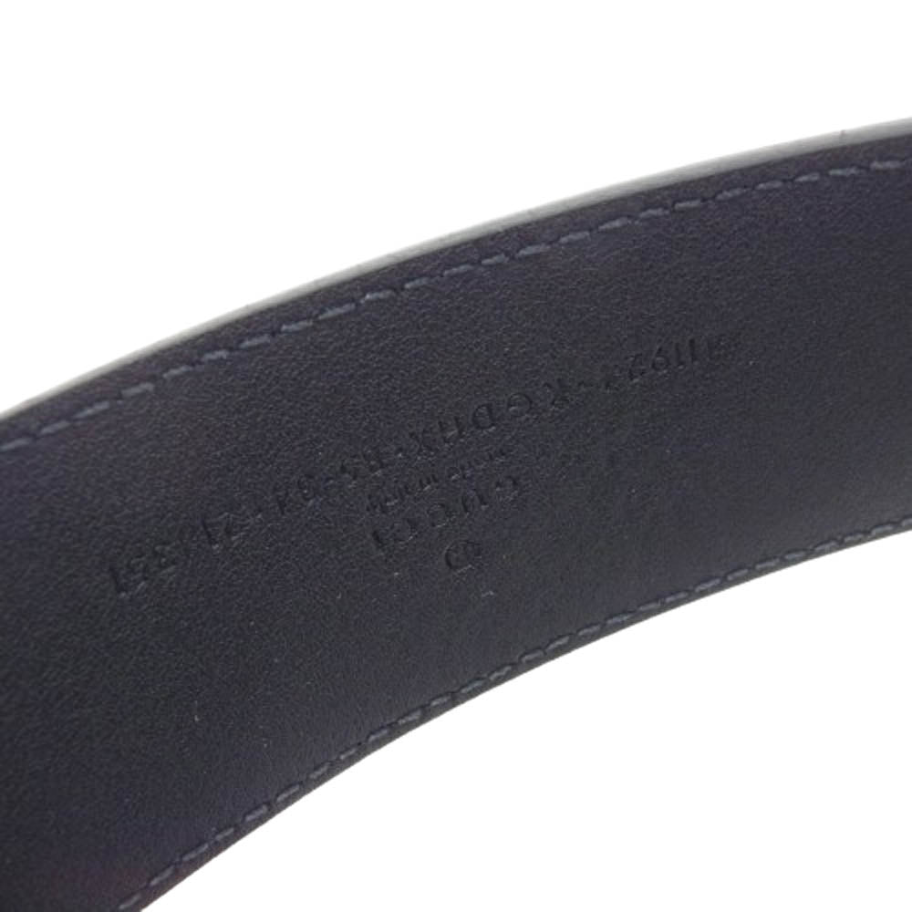 GUCCI グッチ 411924 インターロッキング Gバックル レザーベルト ブラック系【中古】