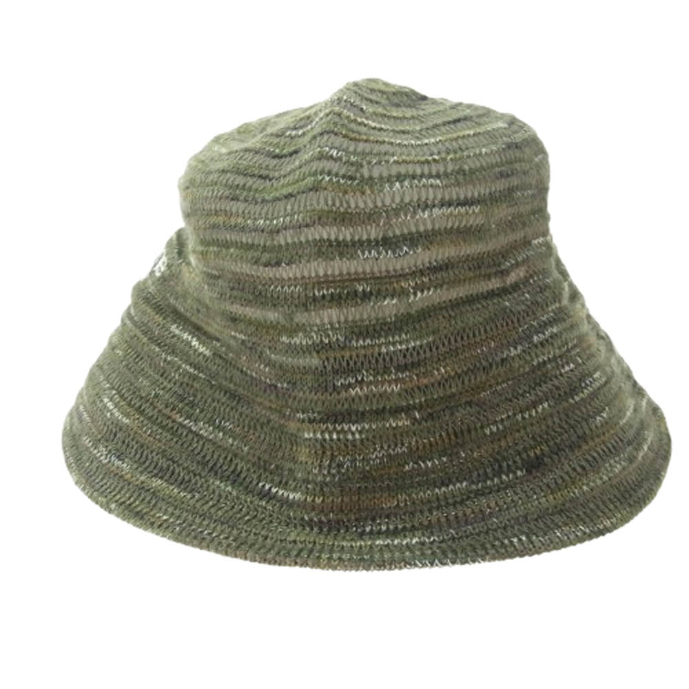 Supreme シュプリーム 25SS Open Knit Crusher オープン ニット クラッシャー バケットハット 帽子 カーキ系 M/L【極上美品】【中古】