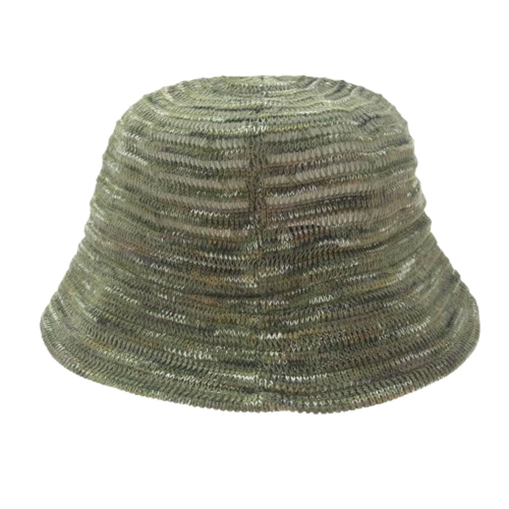 Supreme シュプリーム 25SS Open Knit Crusher オープン ニット クラッシャー バケットハット 帽子 カーキ系 M/L【極上美品】【中古】